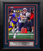 Rob Gronkowski Super Bowl LIII Catch New England Patriots 8" x 10" Framed Football Photo - Dynasty Sports & Framing