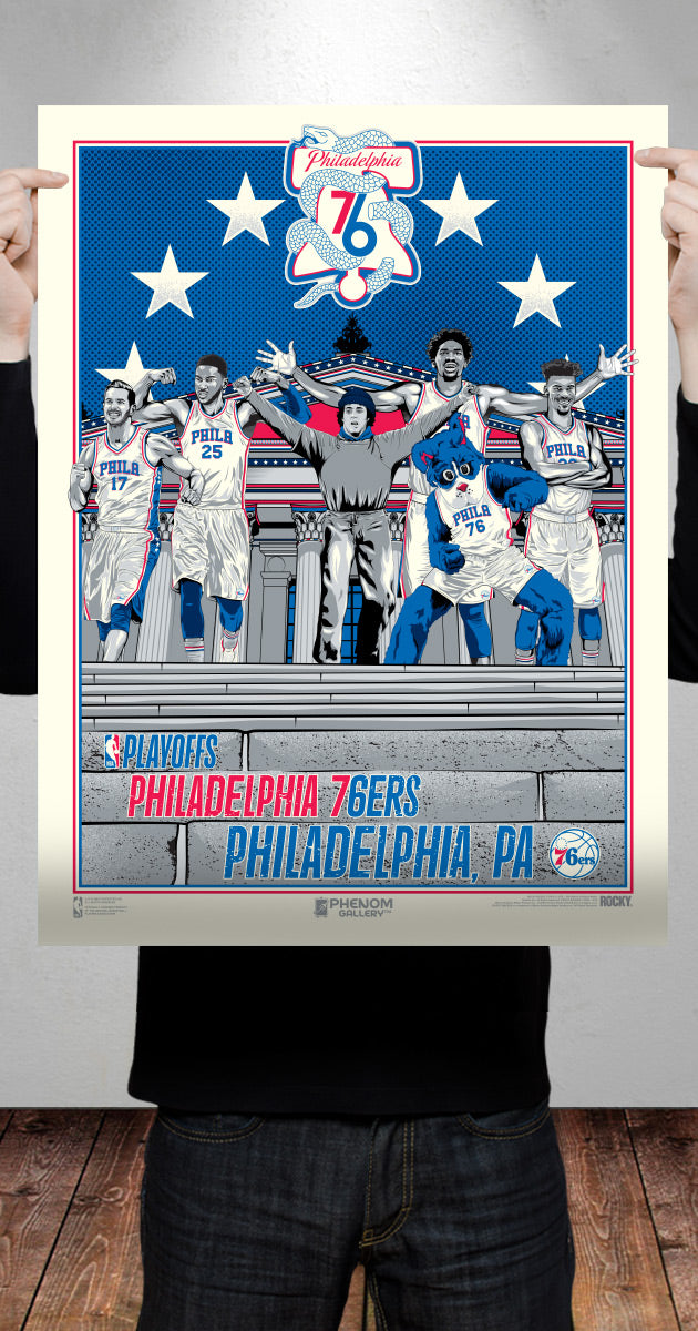 Philadelphia 76ers Official 2019 NBA Playoffs Limited Edition Poster - Dynasty Sports & Framing 