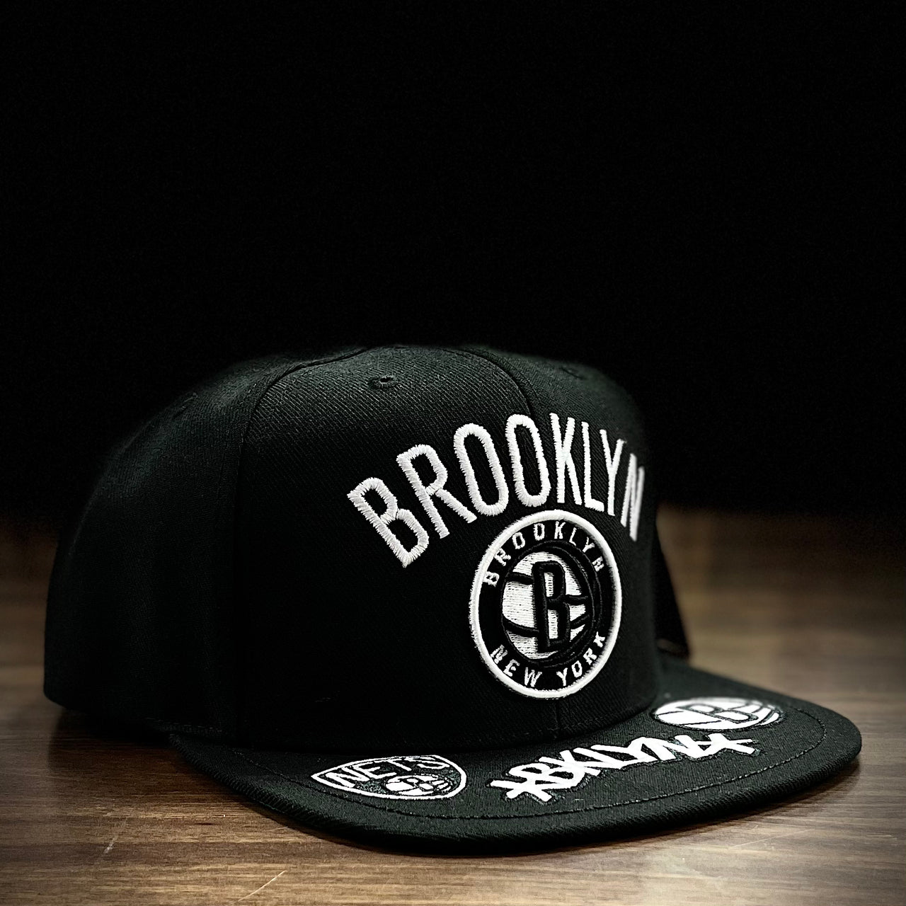 Brooklyn Nets Mitchell & Ness Front Loaded Hardwood Classics Snapback Hat - Dynasty Sports & Framing 