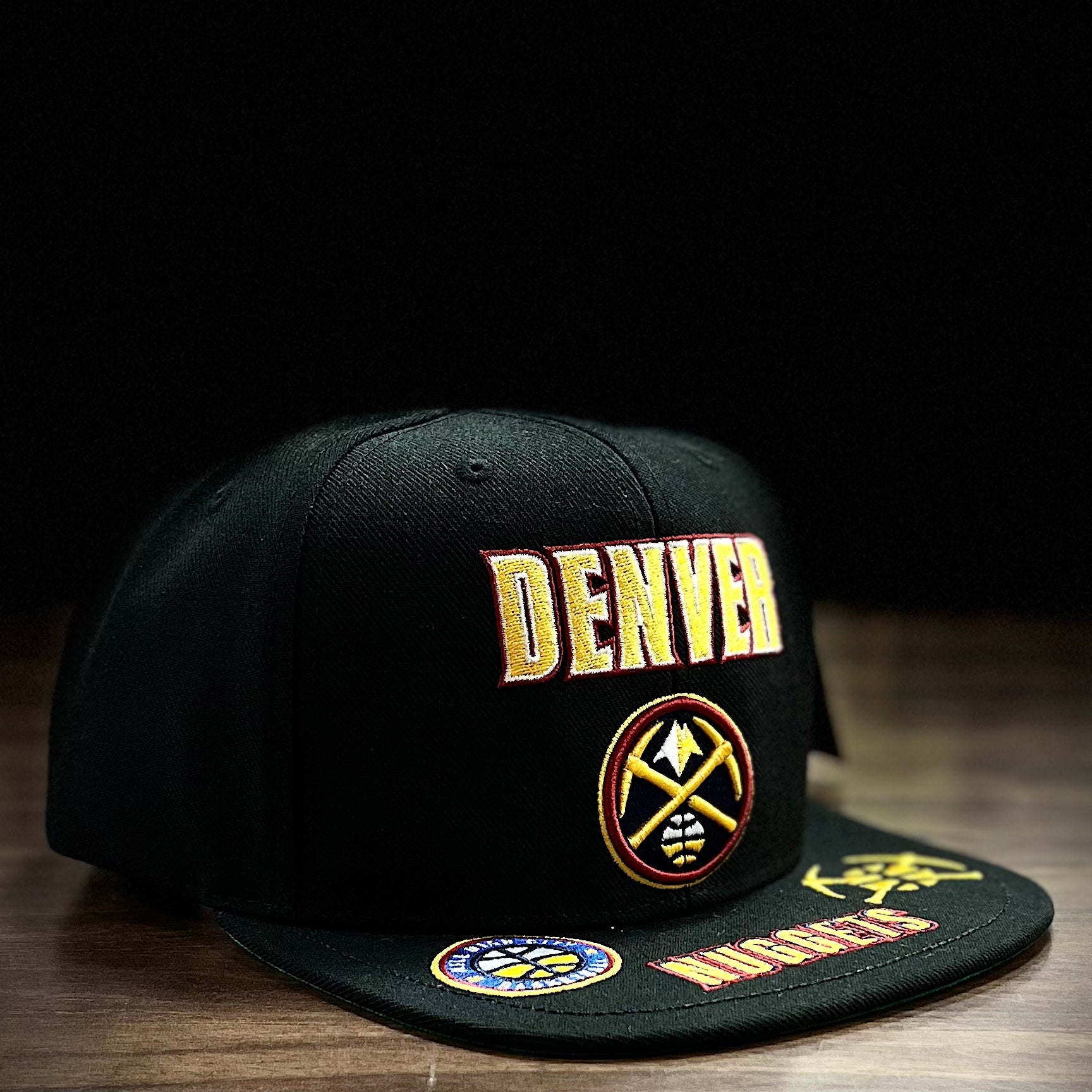 Men Denver Nuggets Fitted Hat Cap Basketball Mitchell & Ness 