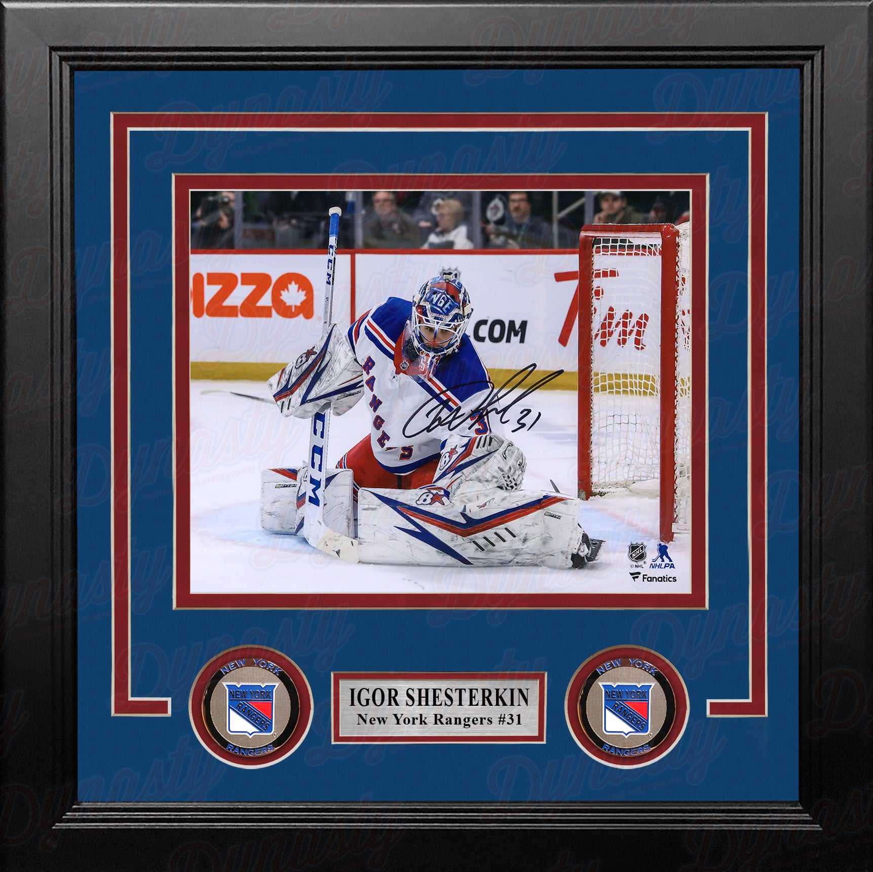 Framed Henrik Lundqvist New York Rangers Autographed 30 x 40