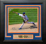 Jacob deGrom in Action New York Mets 8" x 10" Framed Baseball Photo - Dynasty Sports & Framing
