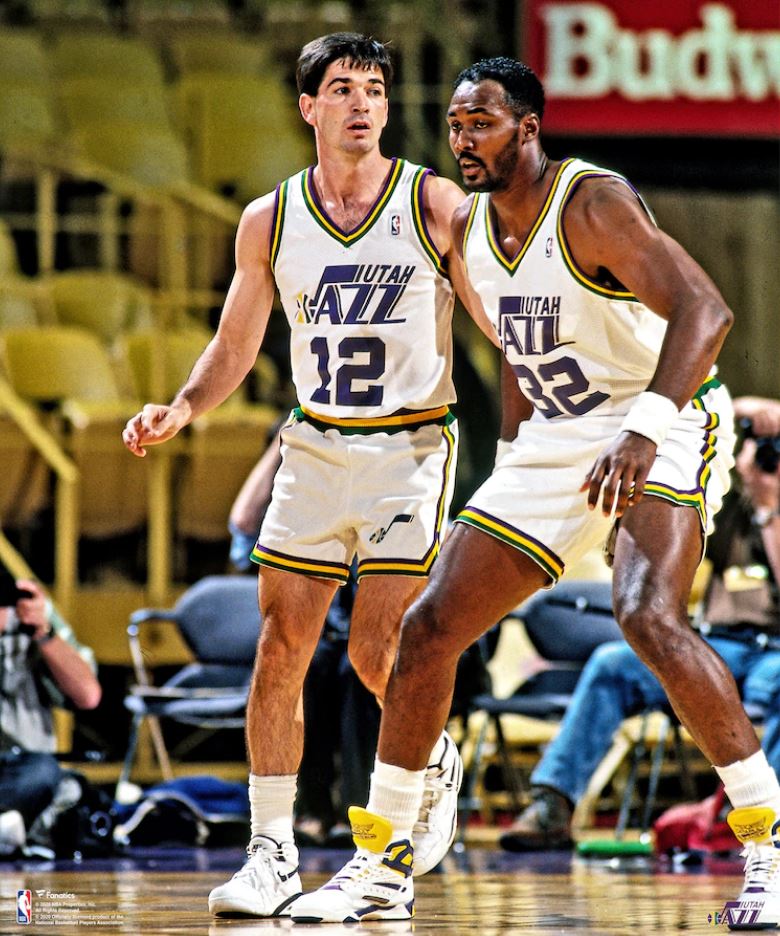 John Stockton & Karl Malone Utah Jazz 8" x 10" Basketball Photo - Dynasty Sports & Framing 