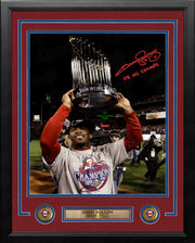 Jimmy Rollins Autographed 2008 World Series Trophy Framed Baseball Photo - Dynasty Sports & Framing