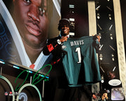 Jordan Davis Philadelphia Eagles Autographed Draft Night Football Photo - Dynasty Sports & Framing