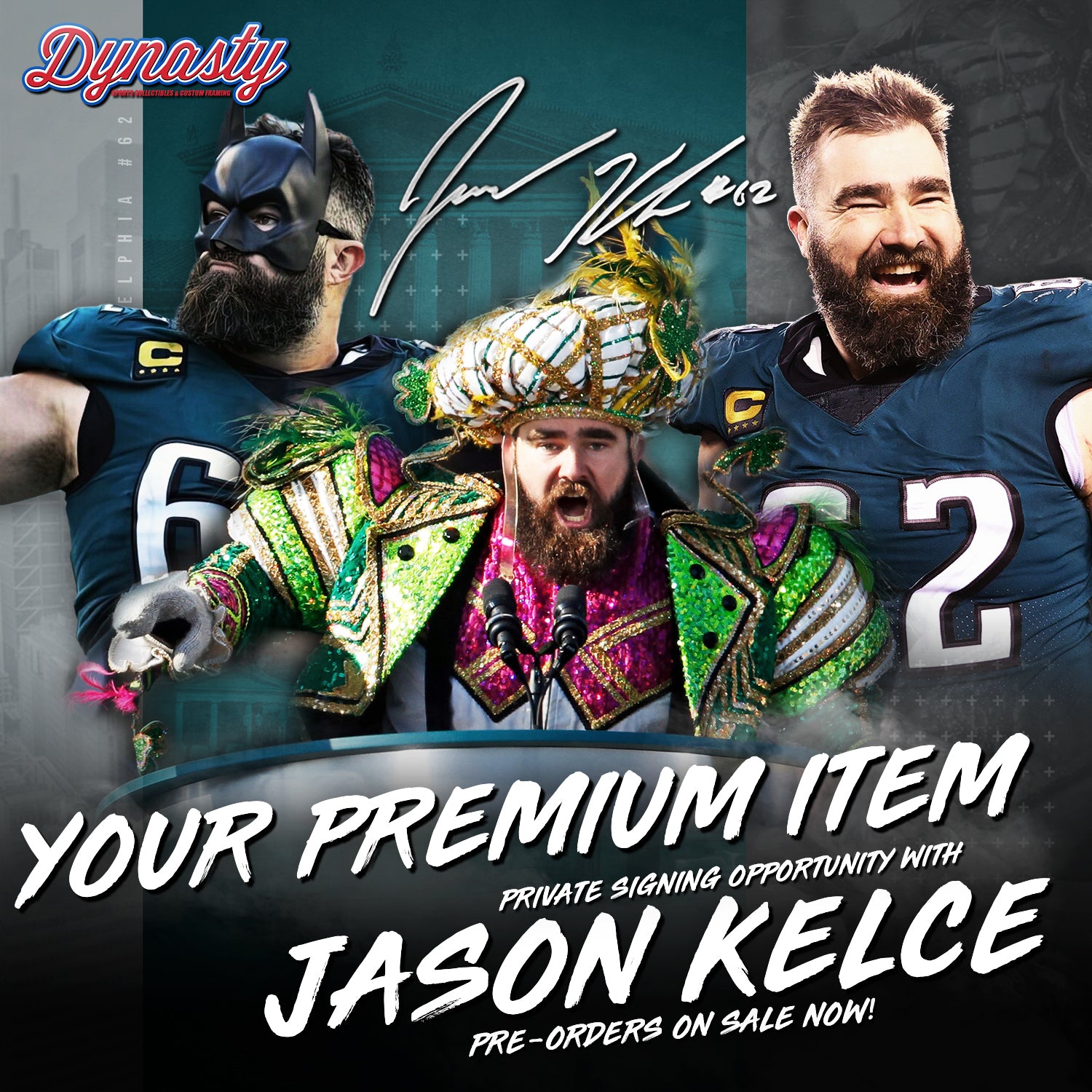 Jason Kelce Philadelphia Eagles Autograph Signing (Your Item) - Dynasty Sports & Framing 