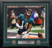 Kenneth Gainwell First Touchdown Philadelphia Eagles Autographed Framed Football Photo - Dynasty Sports & Framing
