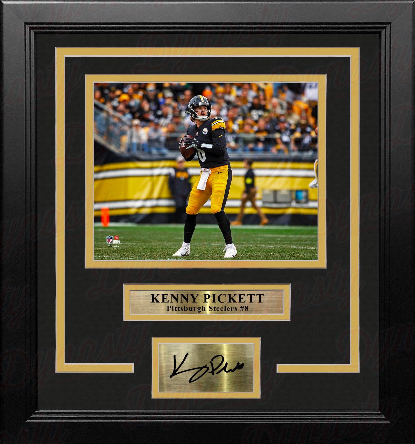 Pittsburgh Steelers #8 Kenny Pickett Signed Replica Home Jersey