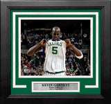Kevin Garnett Celebration Boston Celtics 8" x 10" Framed Basketball Photo - Dynasty Sports & Framing