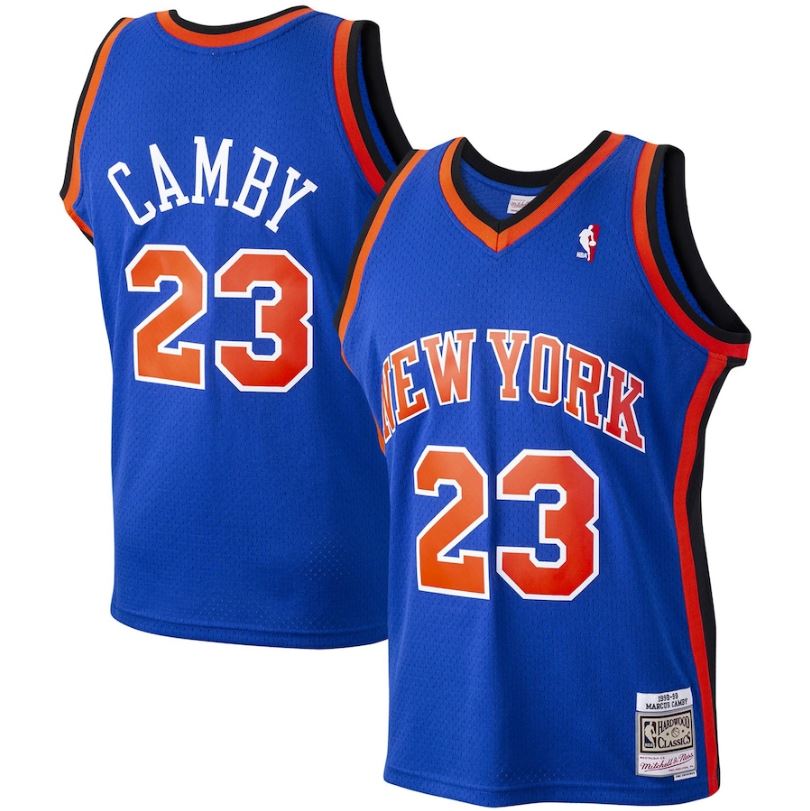 Marcus Camby New York Knicks Mitchell & Ness Blue 1998-99