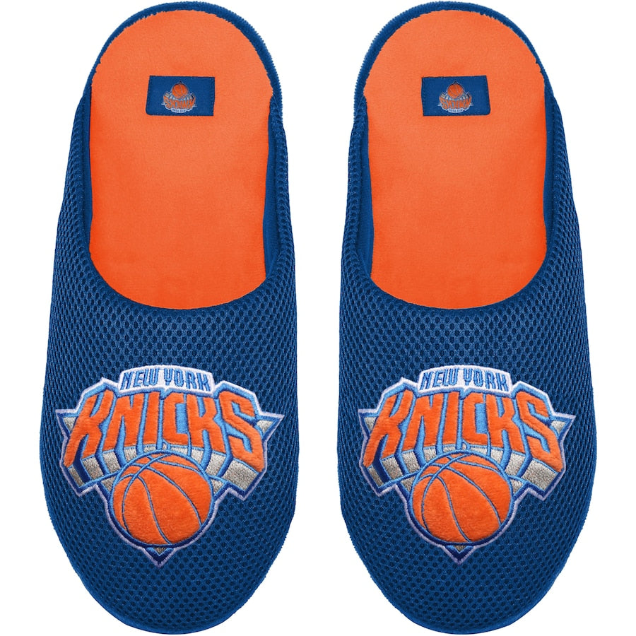 New York Knicks Big Logo Mesh Slide Slippers - Dynasty Sports & Framing