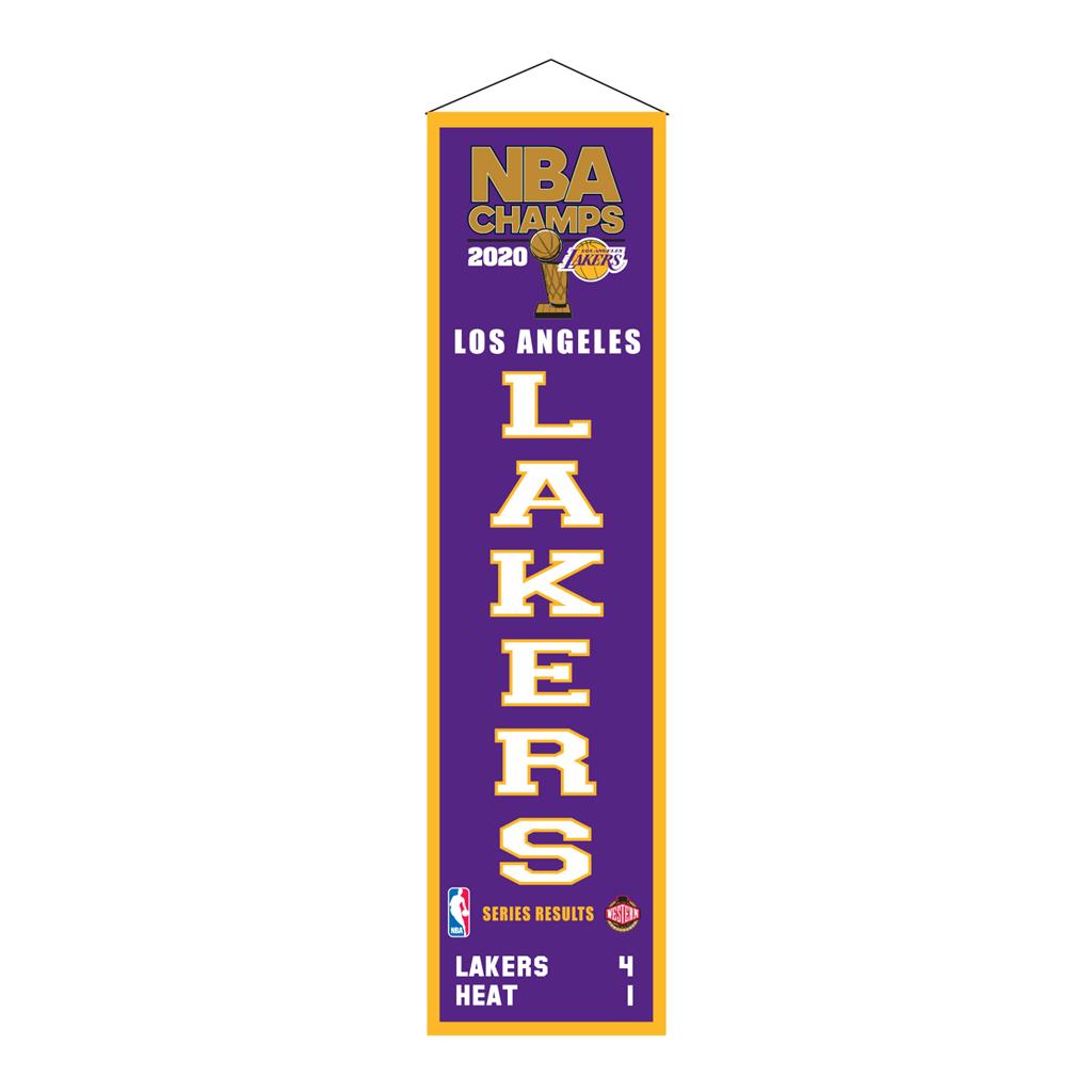 Los Angeles Lakers 2020 NBA Champions Basketball Heritage Banner - Dynasty Sports & Framing