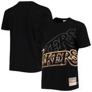 Los Angeles Lakers Mitchell & Ness Black Big Face 4.0 T-Shirt - Dynasty Sports & Framing