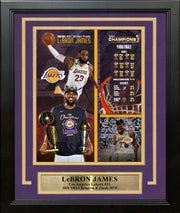 LeBron James 2020 NBA Champions LA Lakers 8x10 Framed Basketball Collage Photo - Dynasty Sports & Framing