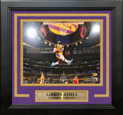 LeBron James Aerial Dunk Los Angeles Lakers 8" x 10" Framed Basketball Photo - Dynasty Sports & Framing