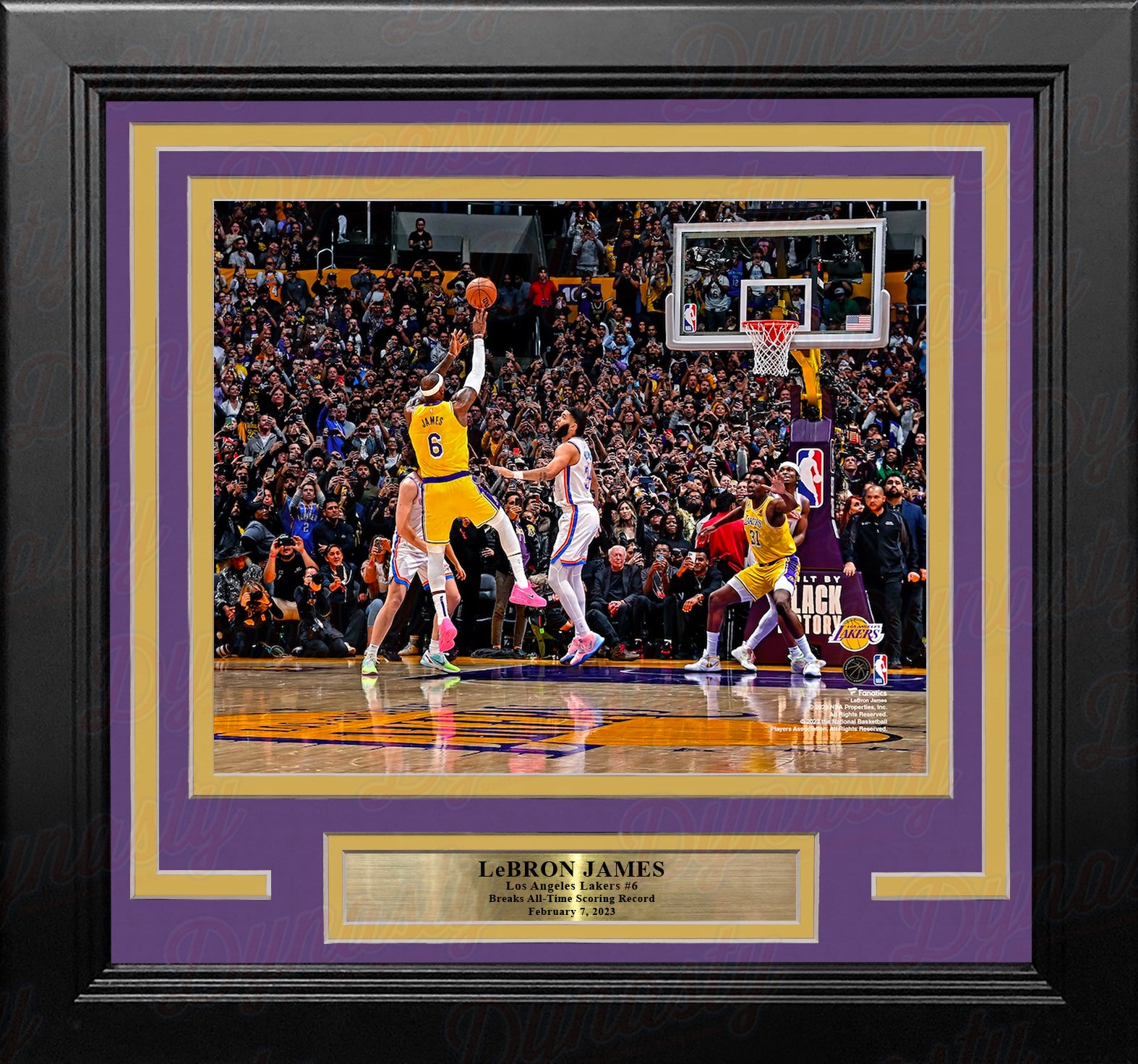 LeBron James' Los Angeles Lakers Signed and Framed Jersey