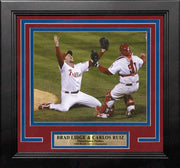Brad Lidge & Carlos Ruiz 2008 World Series Last Out Celebration Philadelphia Phillies Framed Baseball Photo - Dynasty Sports & Framing