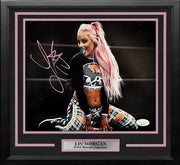 Liv Morgan in Action Autographed Framed WWE Wrestling Photo - Dynasty Sports & Framing