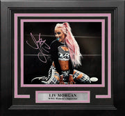 Liv Morgan in Action Autographed Framed WWE Wrestling Photo - Dynasty Sports & Framing
