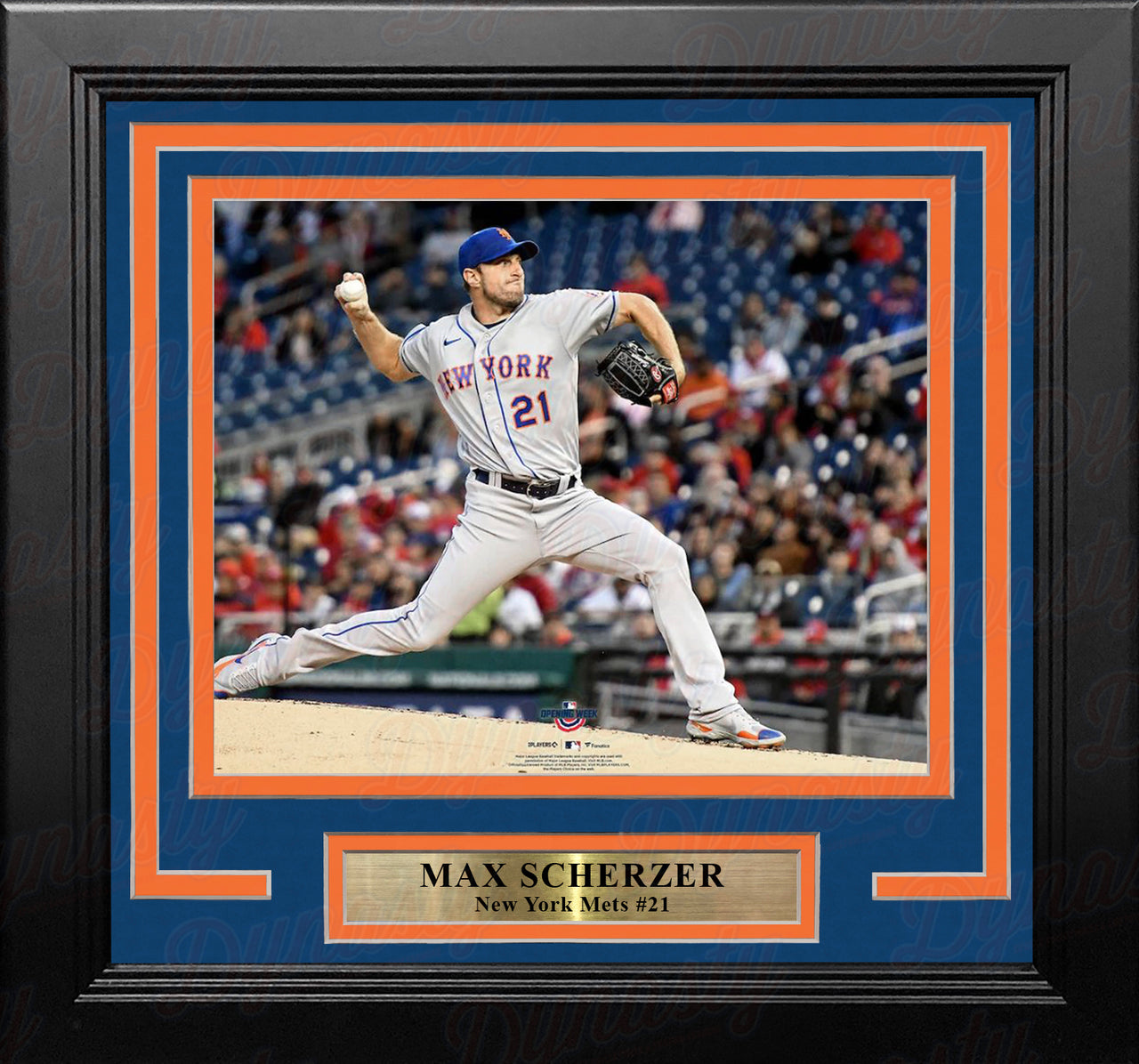 Max Scherzer in Action New York Mets 8" x 10" Framed Baseball Photo - Dynasty Sports & Framing 