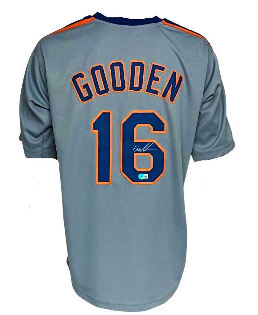 Dwight Gooden White New York Mets Autographed Mitchell & Ness