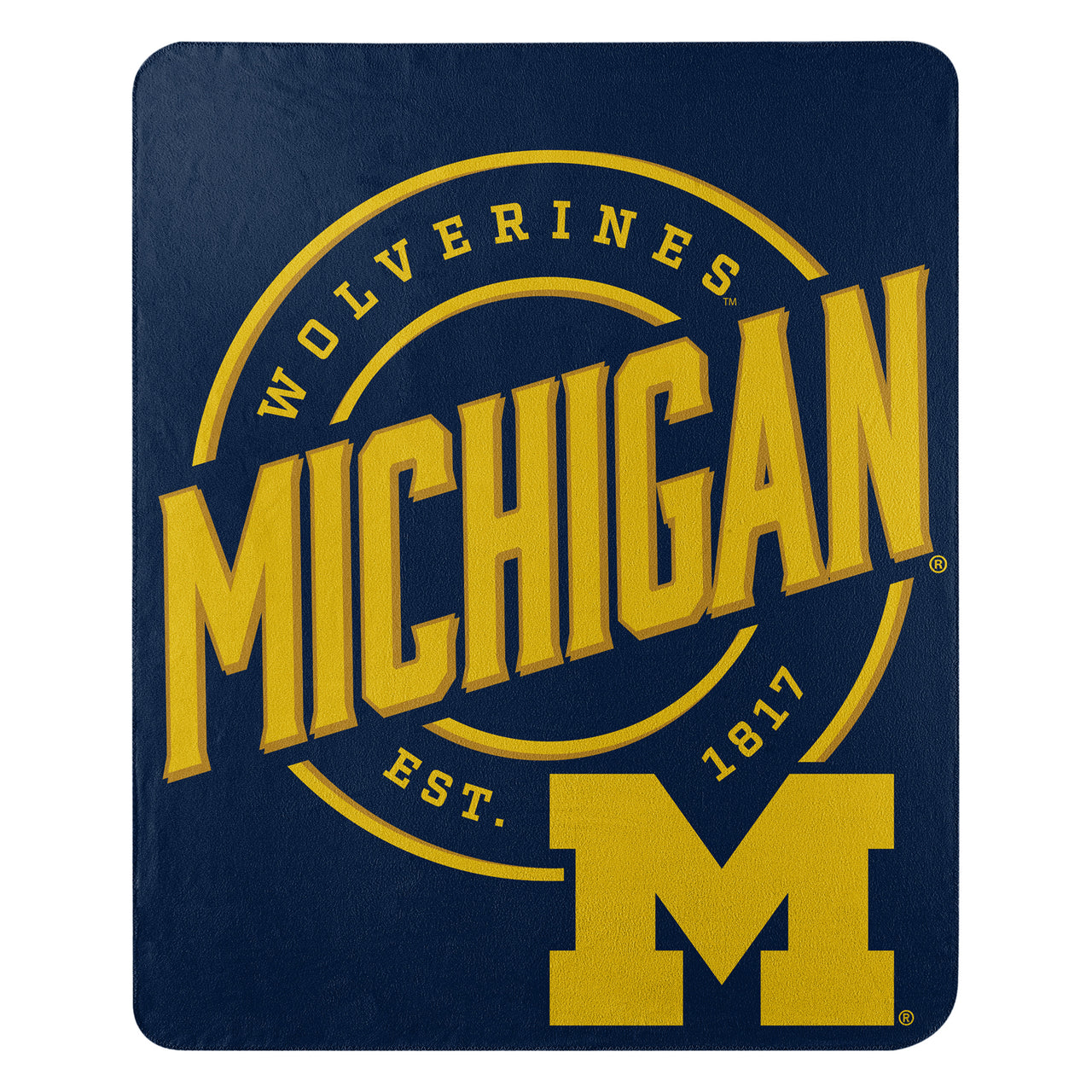 Michigan Wolverines 50" x 60" Campaign Fleece Blanket - Dynasty Sports & Framing 
