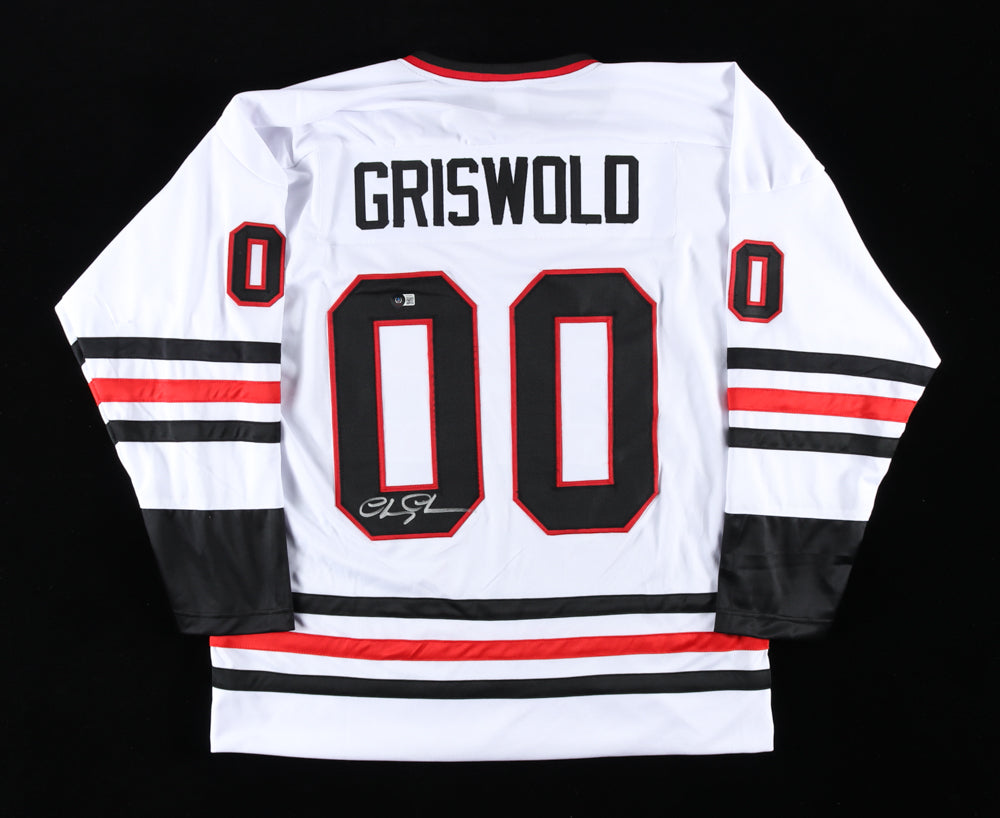 Chevy Chase Autographed "National Lampoon's Christmas Vacation" Clark Griswold Hockey Jersey - Dynasty Sports & Framing 