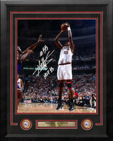 Dikembe Mutombo Philadelphia 76ers Autographed 11x14 Framed Photo Inscribed Hall of Fame: Silver Ink - Dynasty Sports & Framing