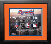 NHL Hockey Photo Picture Frame Kit - Edmonton Oilers (Orange Matting, Blue Trim) - Dynasty Sports & Framing