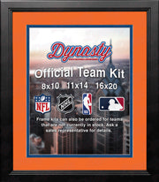 NHL Hockey Photo Picture Frame Kit - Edmonton Oilers (Orange Matting, Blue Trim) - Dynasty Sports & Framing