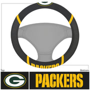 Green Bay Packers Deluxe Football Steering Wheel Cover - Dynasty Sports & Framing