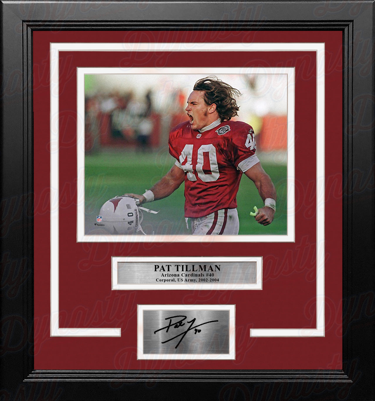Pat Tillman Celebration Arizona Cardinals 8" x 10" Framed Football Photo with Engraved Autograph - Dynasty Sports & Framing 