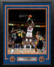 Patrick Ewing Shooting Action New York Knicks Autographed 16" x 20" Framed Basketball Photo - Dynasty Sports & Framing