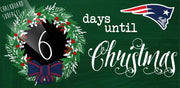 New England Patriots 6'' x 12'' Days Until Christmas Wood Sign - Dynasty Sports & Framing