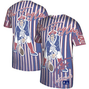 New England Patriots Mitchell & Ness Heather Royal Jumbotron Historic Logo T-Shirt - Dynasty Sports & Framing