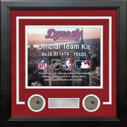 NFL Football Photo Picture Frame Kit - New England Patriots (Red Matting, White Trim) - Dynasty Sports & Framing