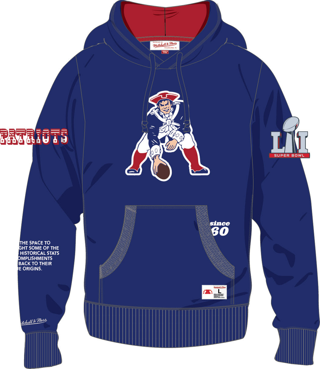 New England Patriots Mitchell & Ness Team Origins Fleece Hoodie