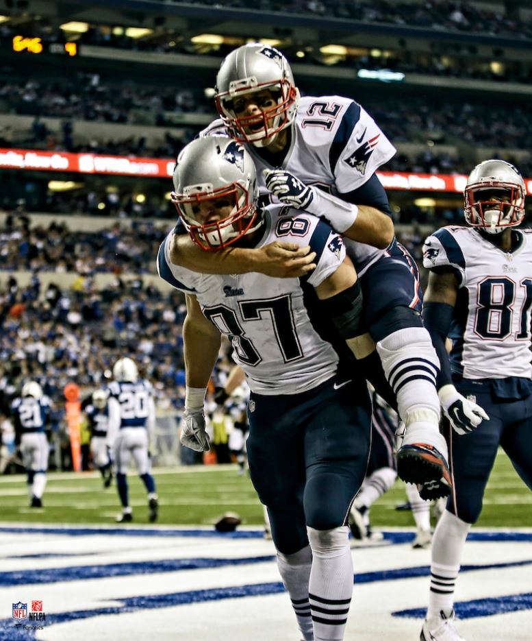 Tom Brady & Rob Gronkowski New England Patriots 8' x 10' Football Photo -  Dynasty Sports & Framing