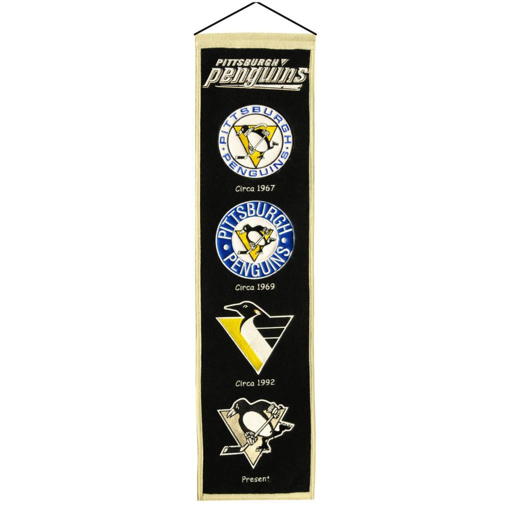 Pittsburgh Penguins 28 x 44 Double-Sided Embossed Suede House Flag