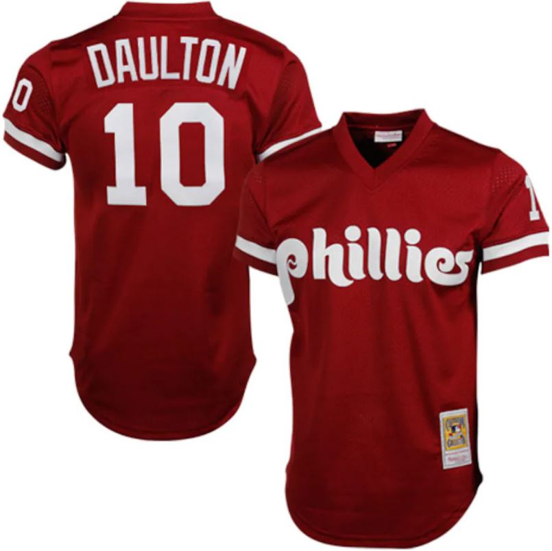 Darren Daulton Philadelphia Phillies Mitchell & Ness Maroon 1991