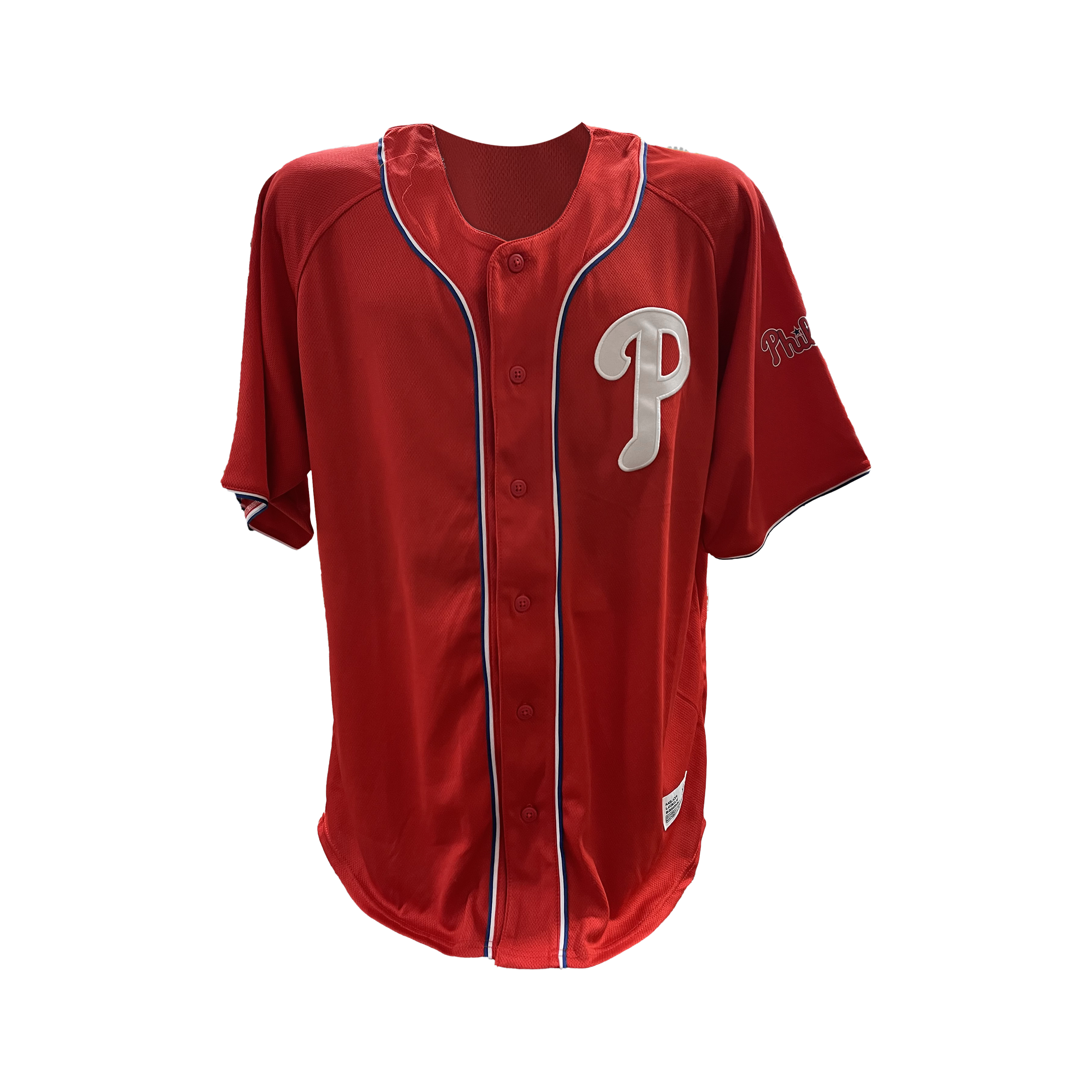 Custom Phillies Full Button Baseball Jerseys, Vintage Blue