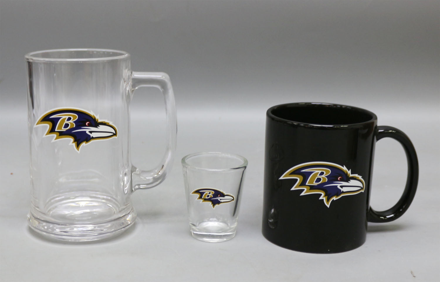 Baltimore Ravens 3-Piece Glassware Gift Set - Dynasty Sports & Framing