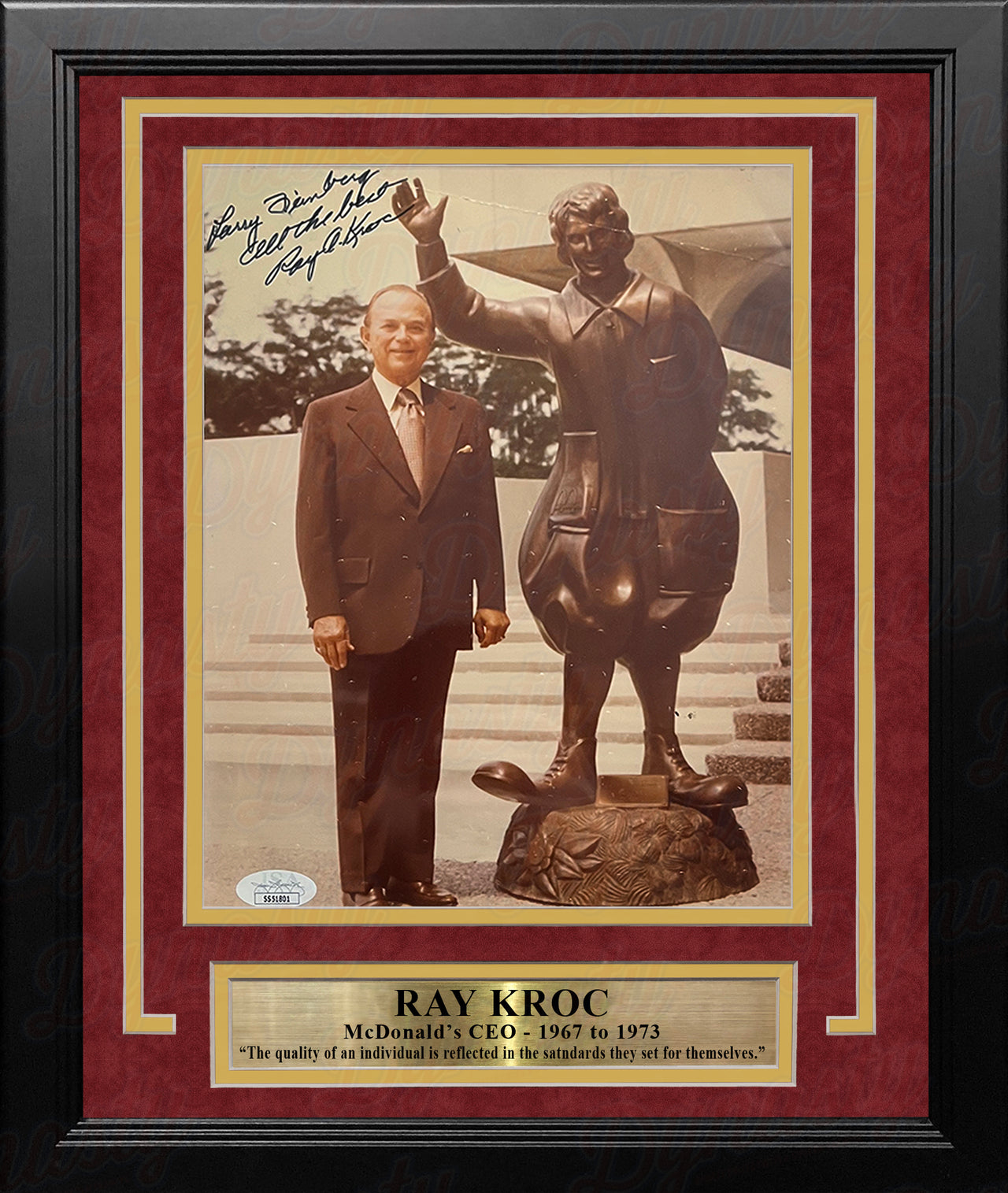 Ray Kroc McDonald's CEO Autographed 8" x 10" Framed Photo - Dynasty Sports & Framing 