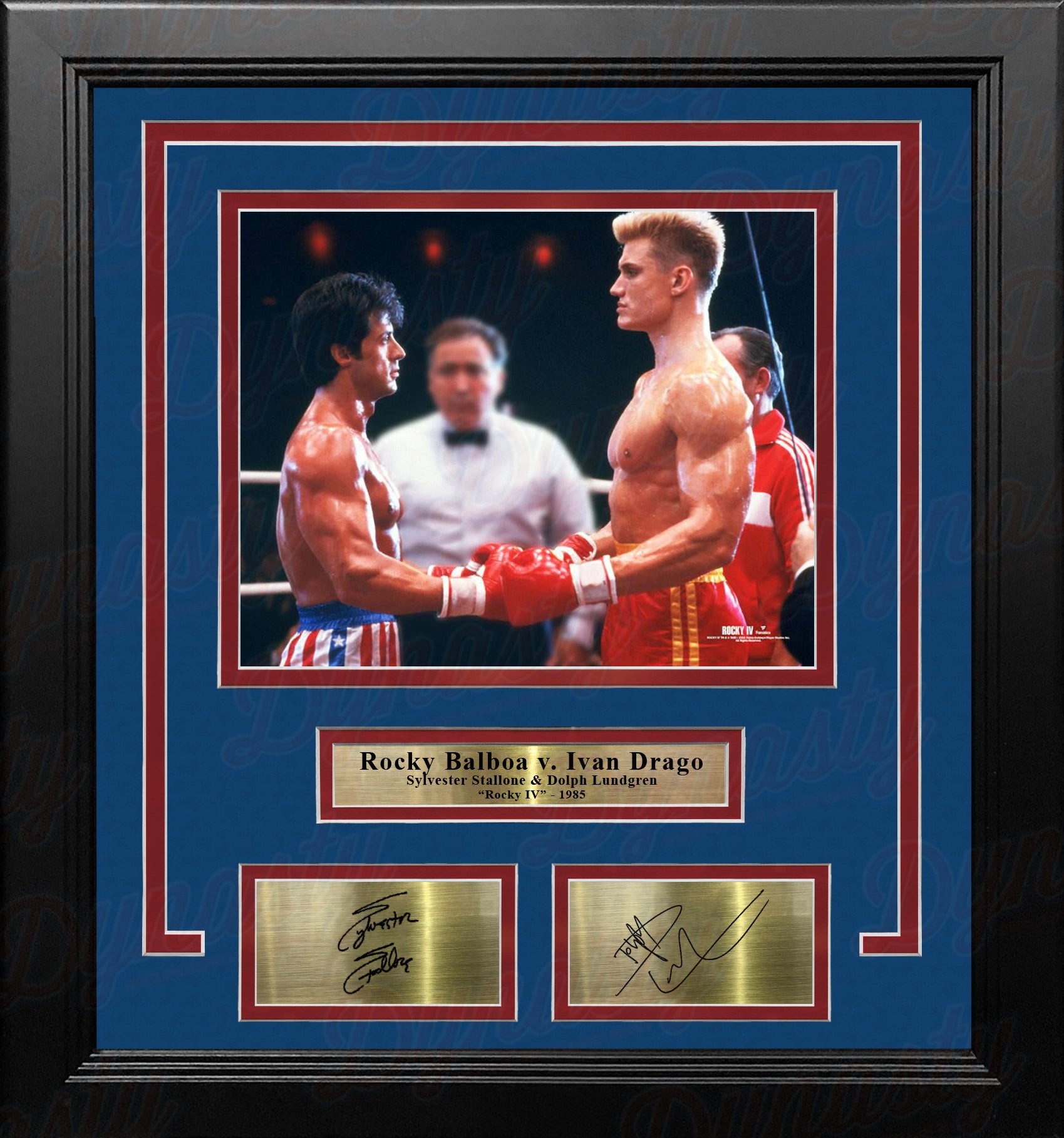 Rocky Balboa v. Ivan Drago 8 x 10 Framed Movie Photo with Engraved  Autographs