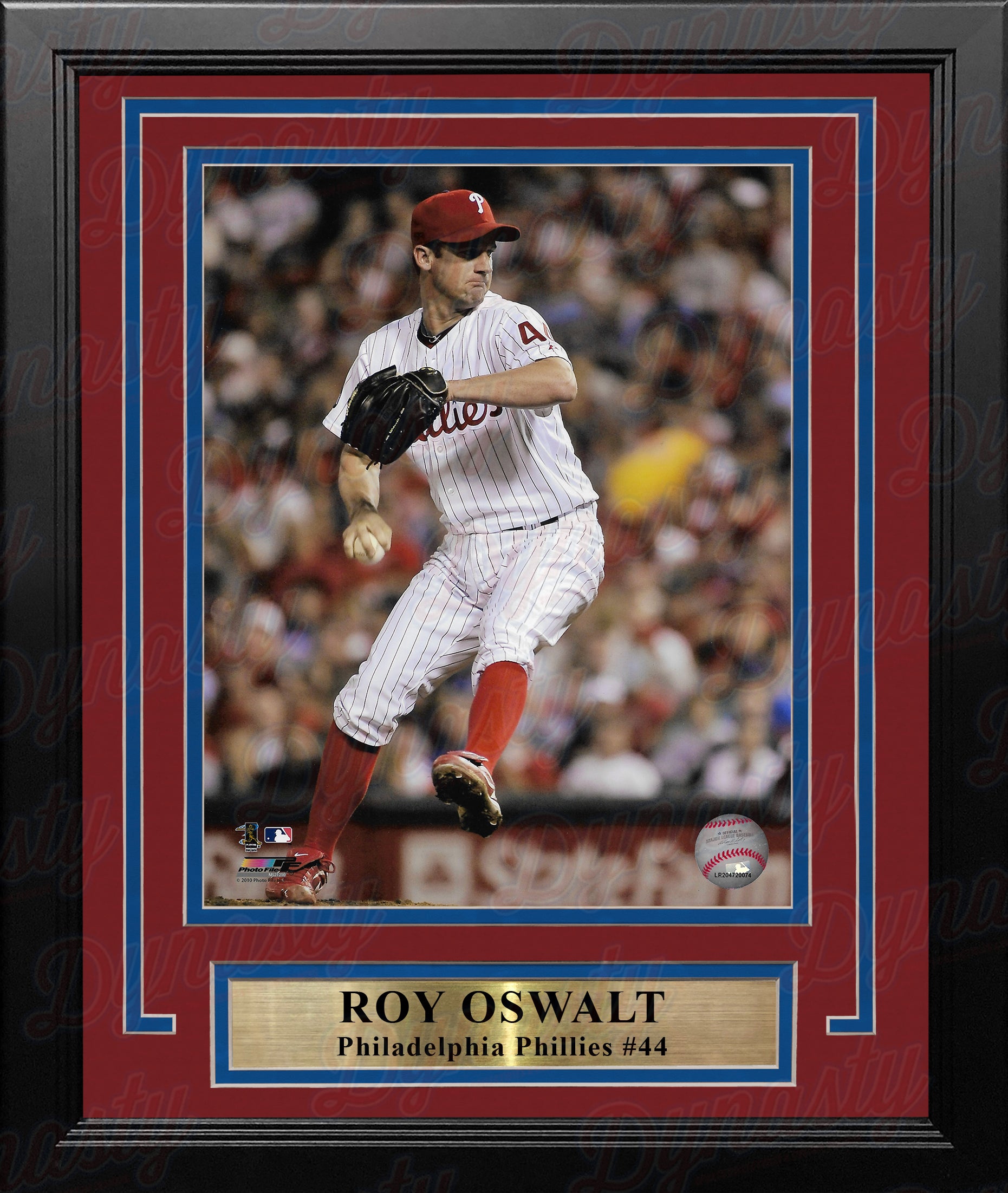 Roy Oswalt in Action Philadelphia Phillies 8 x 10 Framed Baseball Photo
