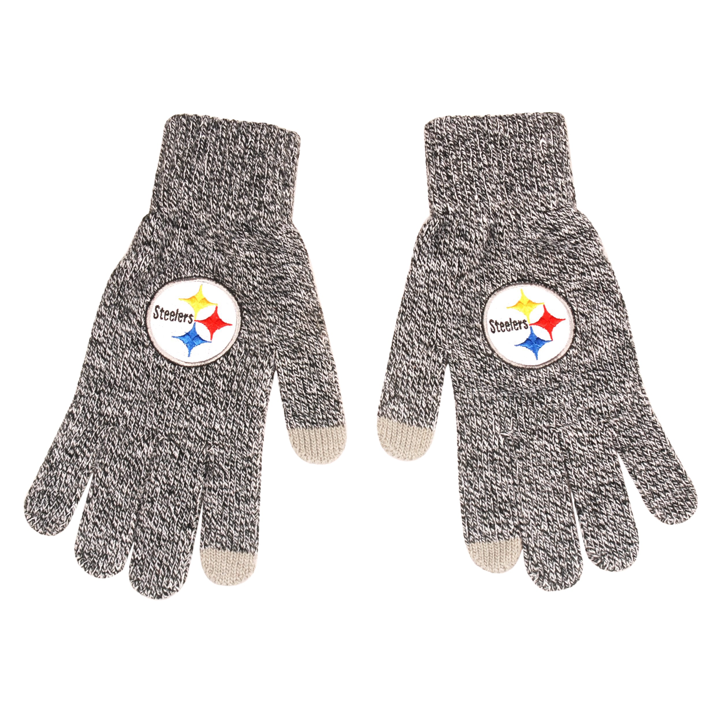 steelers handschuhe Pittsburgh Steelers Gray Knit Texting Gloves