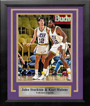 John Stockton & Karl Malone Utah Jazz 8" x 10" Framed Basketball Photo - Dynasty Sports & Framing 