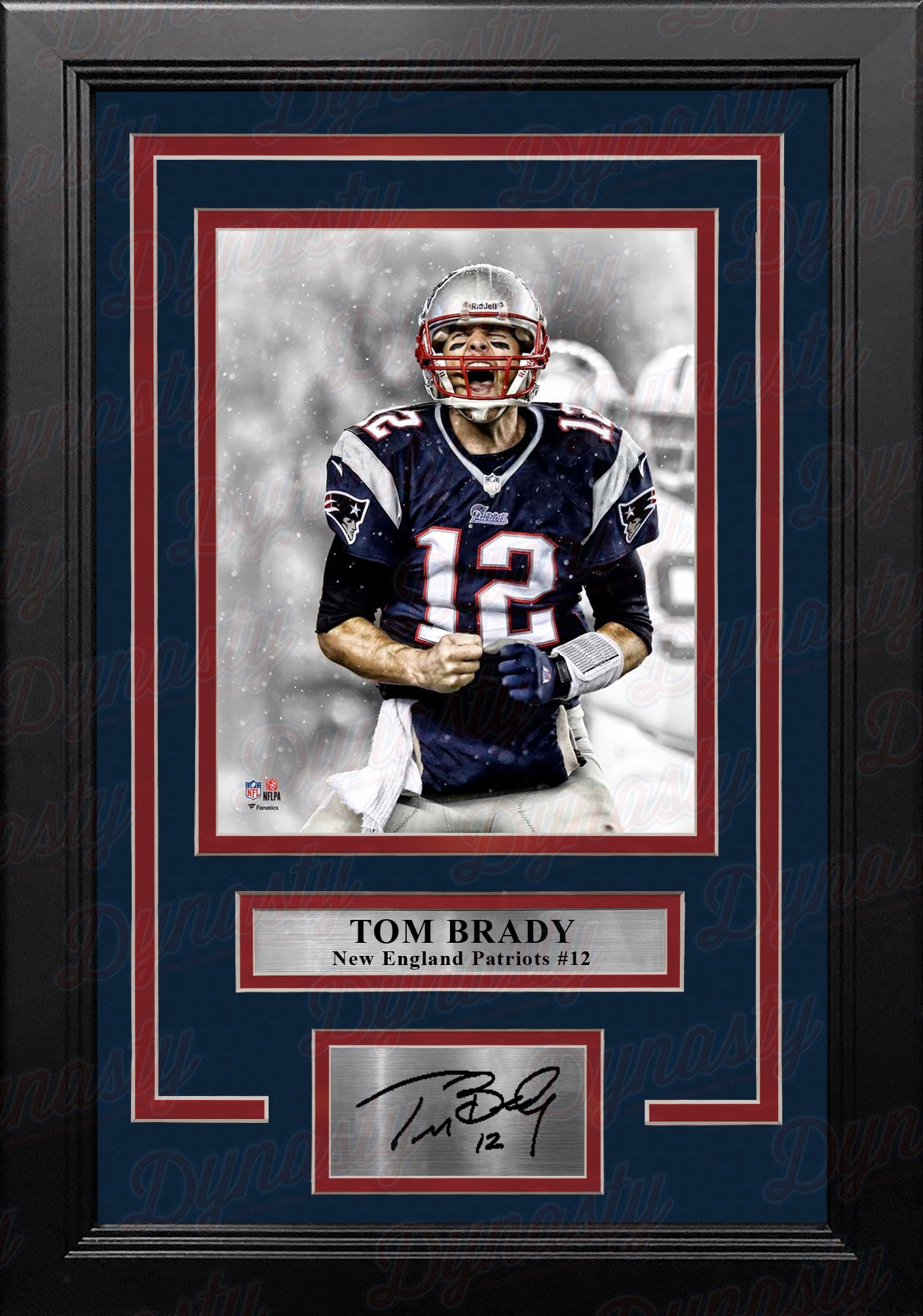 Tom Brady New England Patriots Framed Autographed 36 x 36 Tegata  Photograph - Limited Edition of 25 