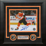 Travis Sanheim Shoot Autographed Philadelphia Flyers Framed Hockey Photo - Dynasty Sports & Framing
