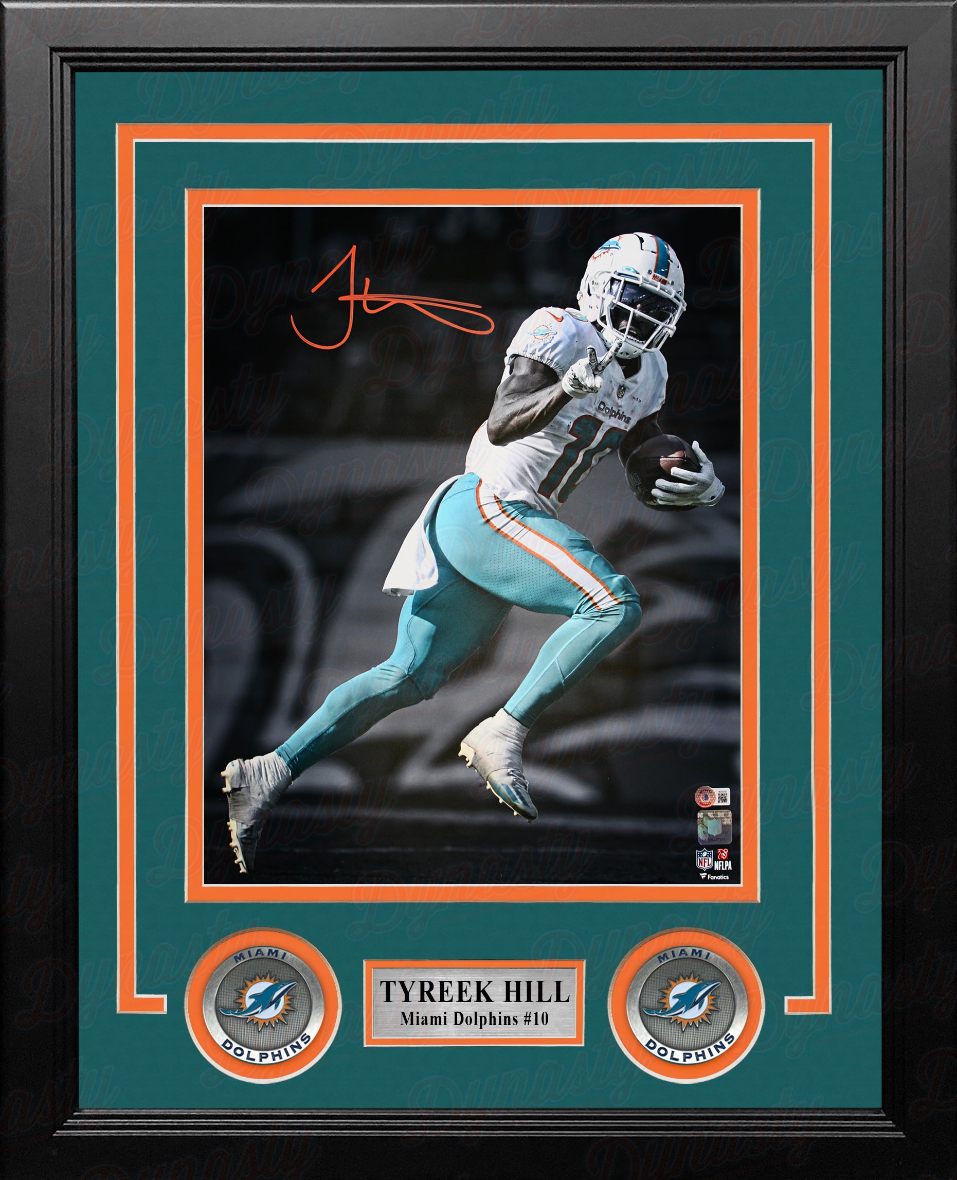 Tyreek Hill Miami Dolphins Impact Jersey Frame